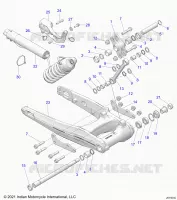 SOSPENSIONE POSTERIORE ASM., SWING ARM AND SHOCK (E-PRELOAD)