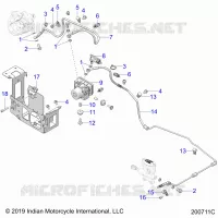 FRENOS, FRENO LINE, REAR, AND ABS MODULE ASM.