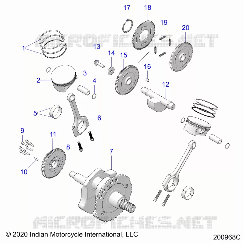 ENGINE, PISTON AND ALBERO MOTORE