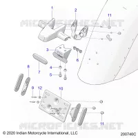 TARGA SUPPORTO/REAR LIGHT HOUSING