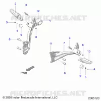 TELAIO, PASSENGER FOOTPEGS