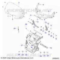 CARENATURA ASM, WINDSHIELD MOUNT