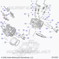 ENGINE, TESTA CILINDRO, CAMSHAFT AND VALVE ASM.