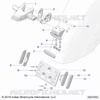 BODY, TAILLIGHT, LICENSE PLATE BRACKET