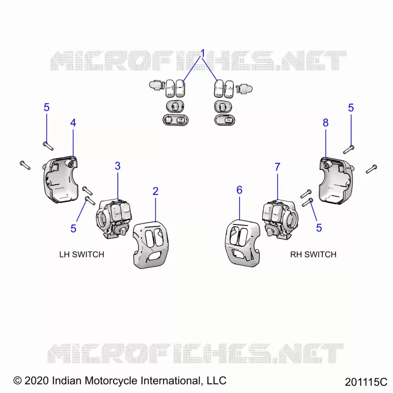 ELETTRICO, SWITCH CONTROLS, LH/RH