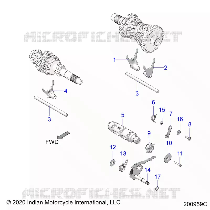 DRIVE TRAIN, FORCHE SHIFT AND DRUM