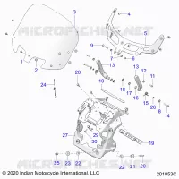 CARENATURA ASM, WINDSHIELD MOUNT
