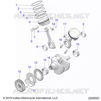 ENGINE, PISTON AND ALBERO MOTORE ASM.