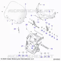 CARENATURA ASM, WINDSHIELD MOUNT