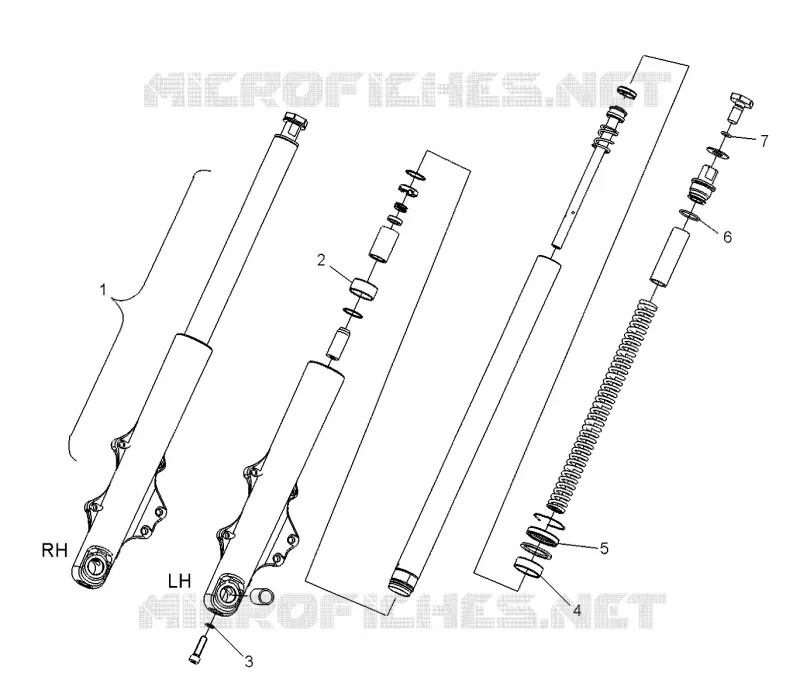 FRONT SUSPENSION FORKS - N131C/D/V ALL OPTIONS (INDIANFORK12CC)