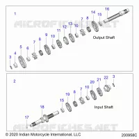 TRASMISSIONE, INPUT/OUTPUT SHAFT ASM.