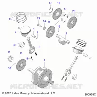 ENGINE, PISTON AND ALBERO MOTORE