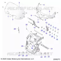 CARENATURA ASM, WINDSHIELD MOUNT