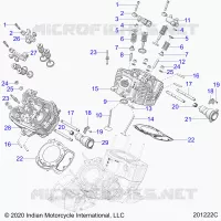 ENGINE, TESTA CILINDRO, CAMSHAFT AND VALVE ASM.