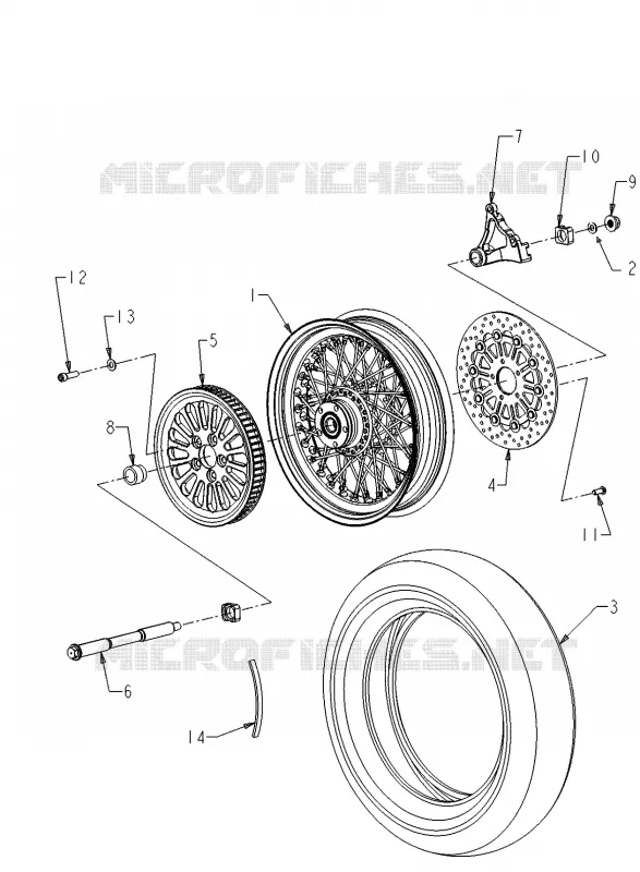 REAR WHEEL ASSEMBLY - N131C/D/V ALL OPTIONS (INDIANWHEELRR12CC)