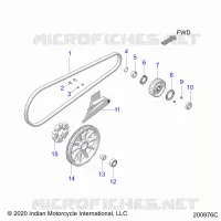 TRASMISSIONE, DRIVE SPROCKET, BELT AND GUARD