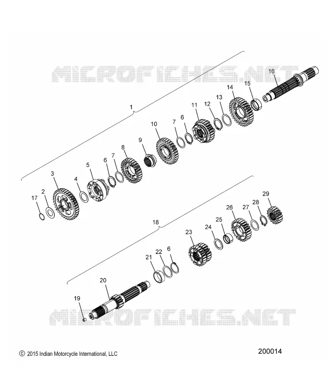 TRASMISSIONE, INPUT/OUTPUT SHAFT ASM.