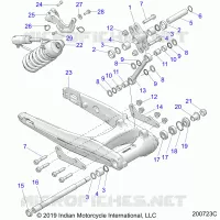 SOSPENSIONE POSTERIORE ASM.,  SWING ARM AND SHOCK