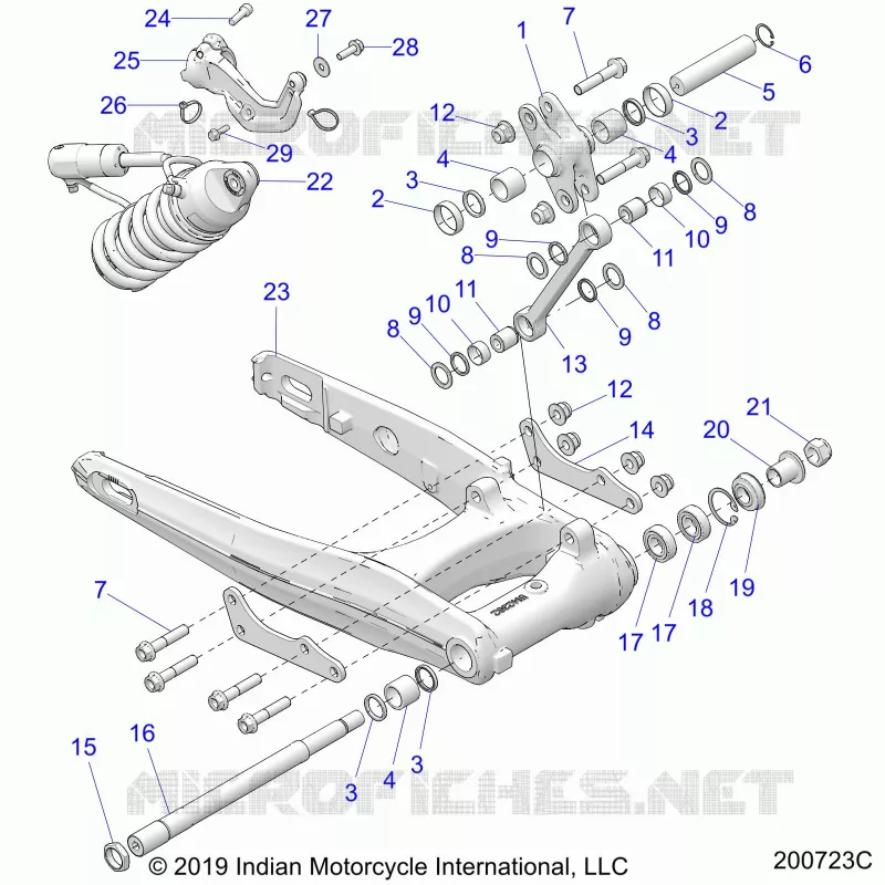 SOSPENSIONE POSTERIORE ASM.,  SWING ARM AND SHOCK