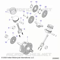 ENGINE, PISTON AND ALBERO MOTORE