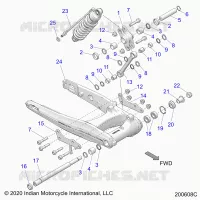 SOSPENSIONE POSTERIORE ASM., SWING ARM AND SHOCK