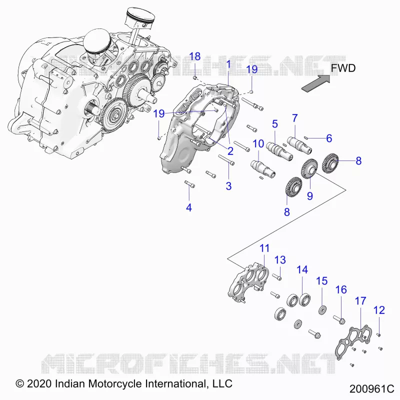 MOTORE, CAM SHAFTS AND GEARS