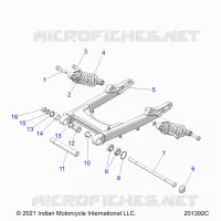 SOSPENSIONE POSTERIORE ASM., SWING ARM AND SHOCKS
