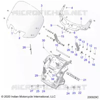 CARENATURA ASM, WINDSHIELD MOUNT