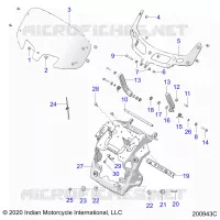 CARENATURA ASM, WINDSHIELD MOUNT