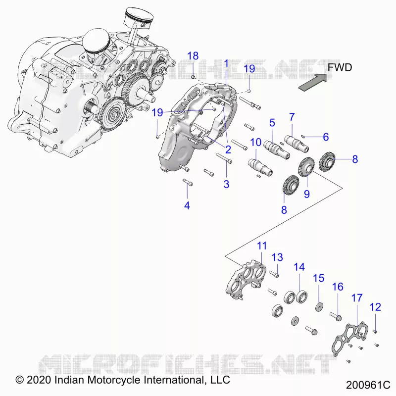 MOTORE, CAM SHAFTS AND GEARS