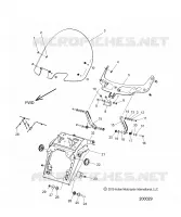 CARENATURA ASM, WINDSHIELD MOUNT