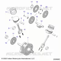 ENGINE, PISTON AND ALBERO MOTORE