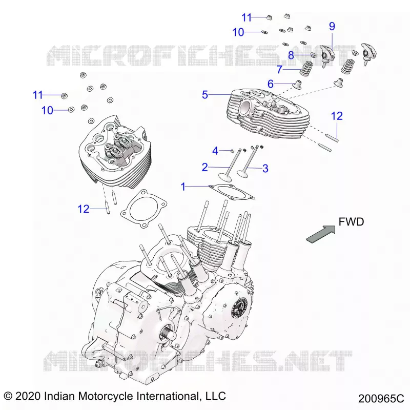 ENGINE, TESTA CILINDRO ASM.