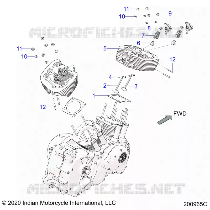 ENGINE, TESTA CILINDRO ASM.