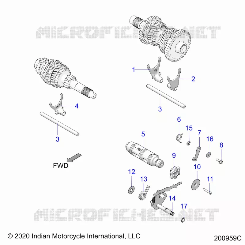 DRIVE TRAIN, FORCHE SHIFT AND DRUM