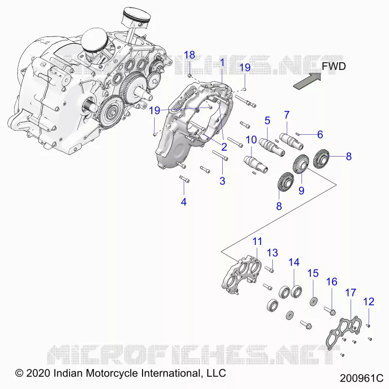 MOTORE, CAM SHAFTS AND GEARS