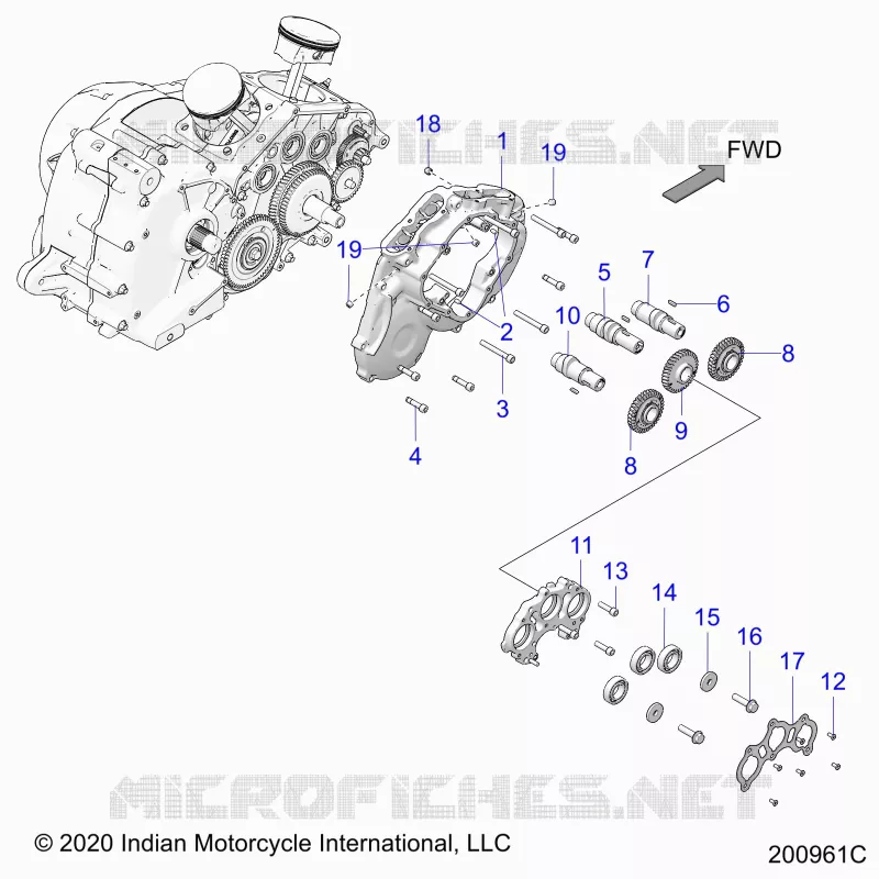 MOTORE, CAM SHAFTS AND GEARS