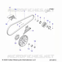 TRASMISSIONE, DRIVE SPROCKET, BELT AND GUARD
