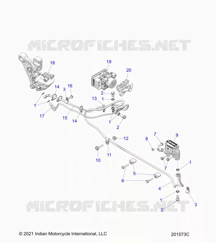 FRENO POSTERIORE ASM., W/ABS