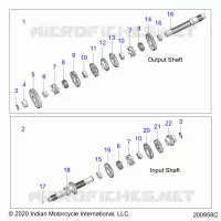 TRASMISSIONE, INPUT/OUTPUT SHAFT ASM.