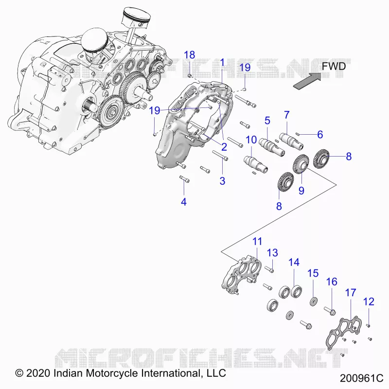 MOTORE, CAM SHAFTS AND GEARS