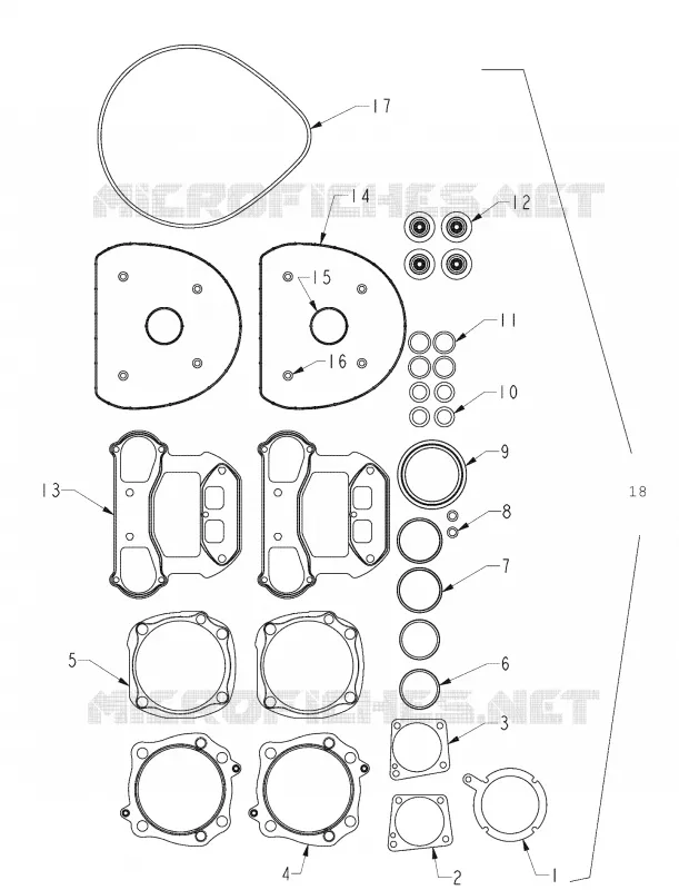 TOP ENGINE GASKET KIT - N131C/D/V ALL OPTIONS (INDIANGASTETKITENGTOP12CC)