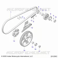 TRASMISSIONE, DRIVE SPROCKET, BELT AND GUARD